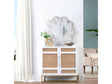 Miramar White/Natural Wall Mirror by Crestview at Eve Furniture