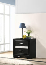 Miranda 2-Drawer Nightstand Tray Black