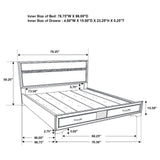 Miranda Black 4-Piece California King Platform Storage Bedroom Set by Coaster at Eve Furniture