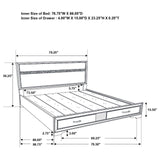 Miranda White 4-Piece California King Platform Storage Bedroom Set by Coaster at Eve Furniture
