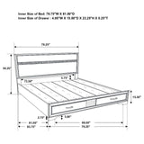 Miranda White 4-Piece Eastern King Platform Storage Bedroom Set by Coaster at Eve Furniture