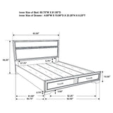 Miranda 4-Piece Queen Platform Storage Bedroom Set by Coaster at Eve Furniture