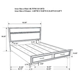 Miranda 4-Piece Queen Platform Storage Bedroom Set by Coaster at Eve Furniture