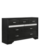 Miranda Black/Rhinestone 7-Drawer Dresser