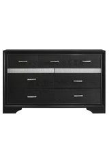 Miranda Black/Rhinestone 7-Drawer Dresser