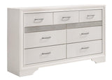 Miranda White/Rhinestone 7-Drawer Dresser