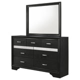 Miranda 7-drawer Dresser with Mirror Black and Rhinestone