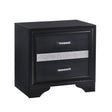 Miranda Black 2-Drawer Nightstand Tray by Coaster at Eve Furniture