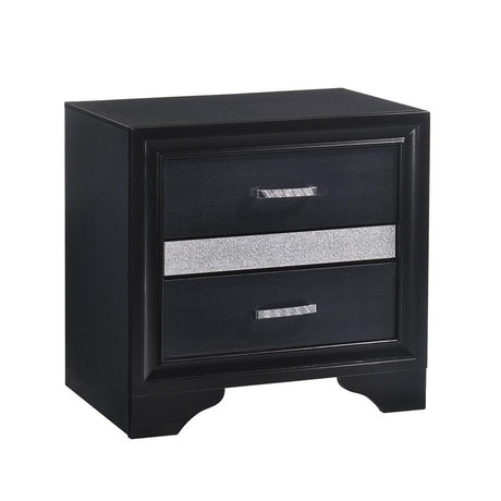 Miranda Black 2-Drawer Nightstand Tray by Coaster at Eve Furniture
