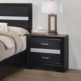Miranda Black 2-Drawer Nightstand Tray by Coaster at Eve Furniture