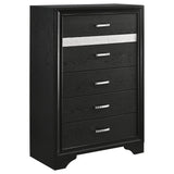 Miranda Black 5-Piece Eastern King Bedroom Set by Coaster at Eve Furniture