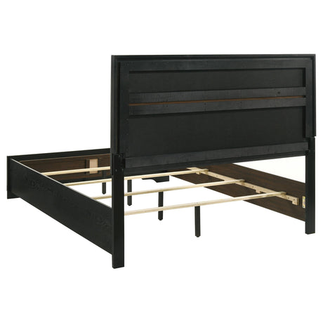 Miranda Black 55-inch Upholstered Queen Panel Bed by Coaster at Eve Furniture