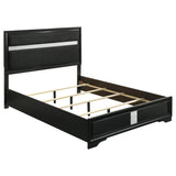Miranda Black 55-inch Upholstered Queen Panel Bed by Coaster at Eve Furniture