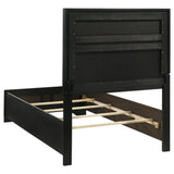 Miranda Black 55-inch Upholstered Twin Panel Bed by Coaster at Eve Furniture