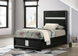 Miranda Black 55-inch Upholstered Twin Panel Bed by Coaster at Eve Furniture