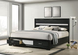 Miranda Black Eastern King 2-Drawer Storage Bed by Coaster at Eve Furniture