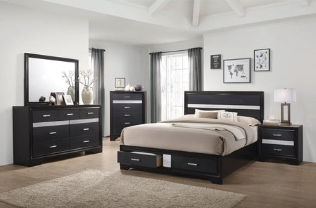 Miranda Black Queen 2-Drawer Storage Bed by Coaster at Eve Furniture