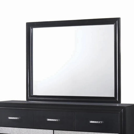Miranda Black Rectangular Mirror by Coaster at Eve Furniture