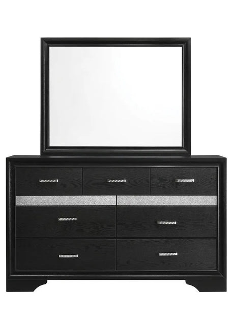 Miranda Black/Rhinestone 7-Drawer Dresser by Coaster at Eve Furniture