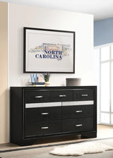 Miranda Black/Rhinestone 7-Drawer Dresser by Coaster at Eve Furniture