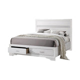 Miranda Eastern King 2-Drawer Storage Bed White