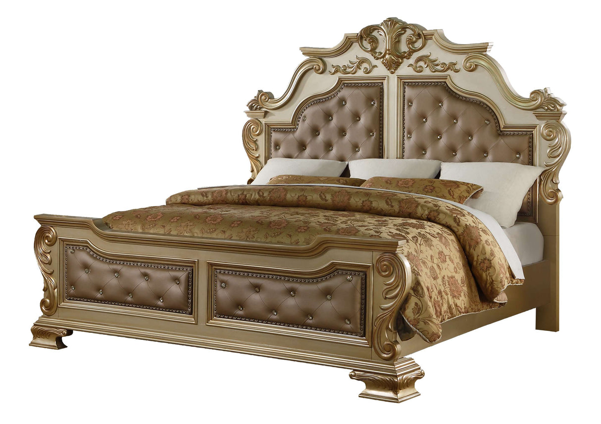 Miranda Gold Bedroom Set by Cosmos Furniture at Eve Furniture