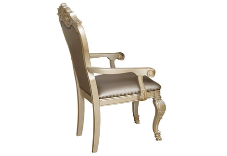 Miranda Gold Dining Room Set by Cosmos Furniture at Eve Furniture