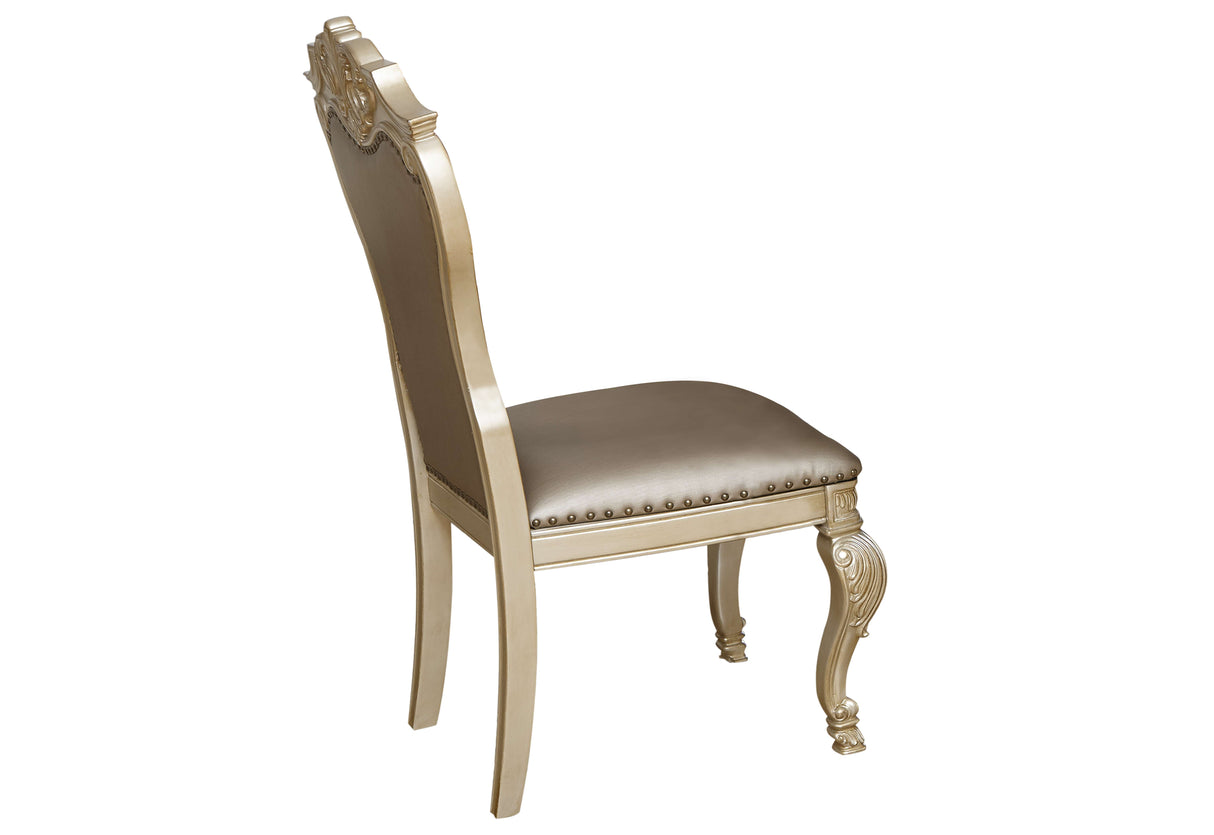 Miranda Gold Dining Room Set by Cosmos Furniture at Eve Furniture