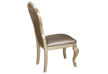 Miranda Gold Dining Room Set by Cosmos Furniture at Eve Furniture