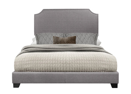 Miranda Gray Queen Upholstered Bed by Homelegance at Eve Furniture