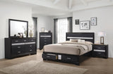 Miranda Queen 2-Drawer Storage Bed Black