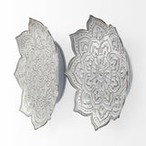 Miranda Set of 2 Stamped Metal Lotus Flower Wall Decor by Mercana at Eve Furniture