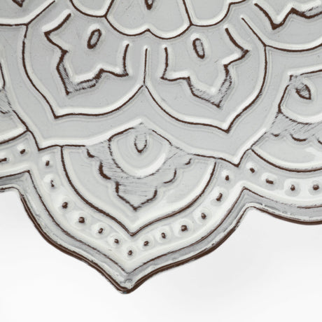 Miranda Set of 2 Stamped Metal Lotus Flower Wall Decor by Mercana at Eve Furniture