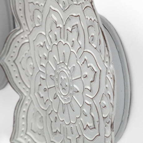 Miranda Set of 2 Stamped Metal Lotus Flower Wall Decor by Mercana at Eve Furniture