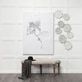 Miranda Set of 2 Stamped Metal Lotus Flower Wall Decor by Mercana at Eve Furniture