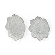 Miranda Set of 2 Stamped Metal Lotus Flower Wall Decor by Mercana at Eve Furniture
