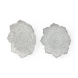 Miranda Set of 2 Stamped Metal Lotus Flower Wall Decor by Mercana at Eve Furniture