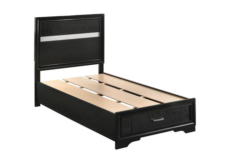 Miranda Twin Storage Bed Black