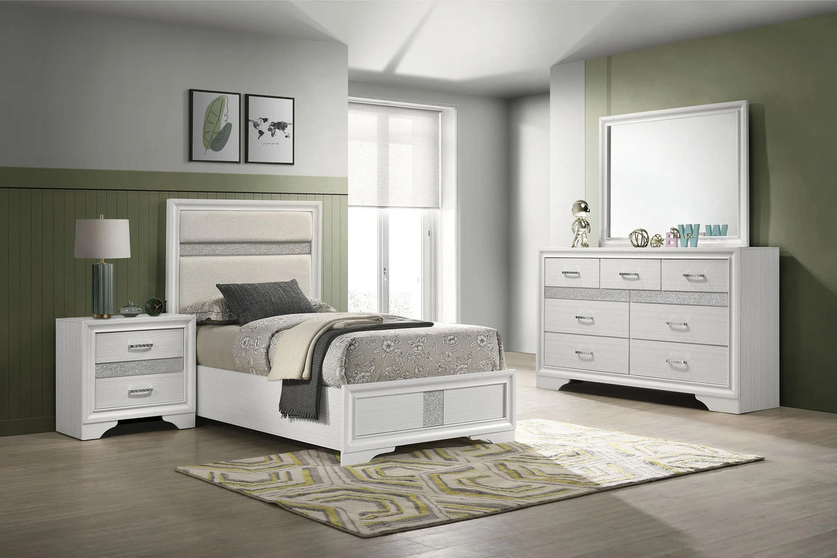 Miranda White 4-Piece Twin Bedroom Set by Coaster at Eve Furniture