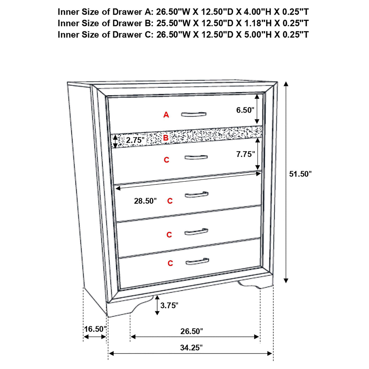Miranda White 5-Piece Full Bedroom Set by Coaster at Eve Furniture