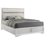 Miranda White 55-inch Upholstered Queen Panel Bed by Coaster at Eve Furniture