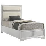Miranda White 55-inch Upholstered Twin Panel Bed by Coaster at Eve Furniture