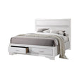 Miranda White Eastern King 2-Drawer Storage Bed by Coaster at Eve Furniture