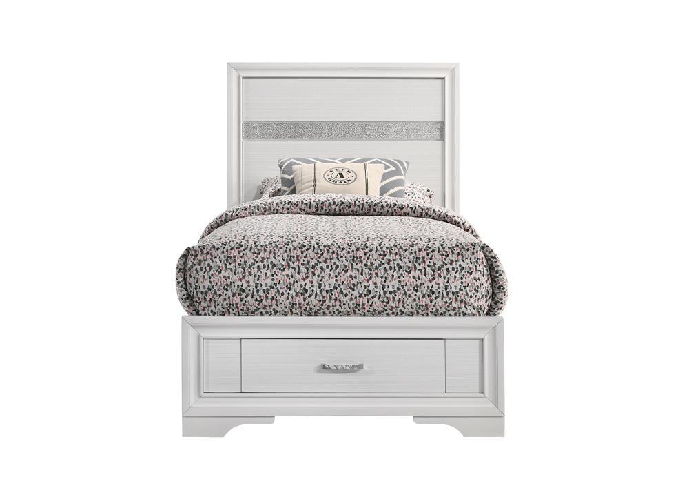 Miranda White Twin Storage Bed by Coaster at Eve Furniture