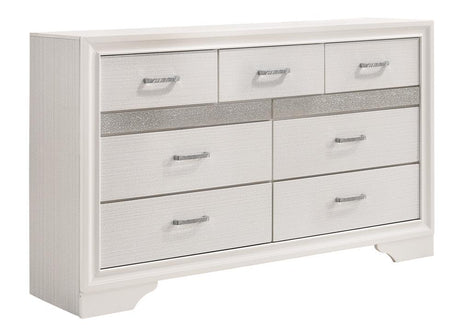 Miranda White/Rhinestone 7-Drawer Dresser by Coaster at Eve Furniture