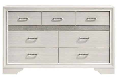 Miranda White/Rhinestone 7-Drawer Dresser by Coaster at Eve Furniture