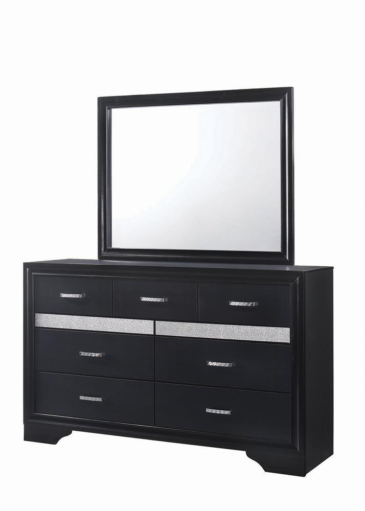 Miranda Black/Rhinestone 7-Drawer Dresser by Coaster at Eve Furniture