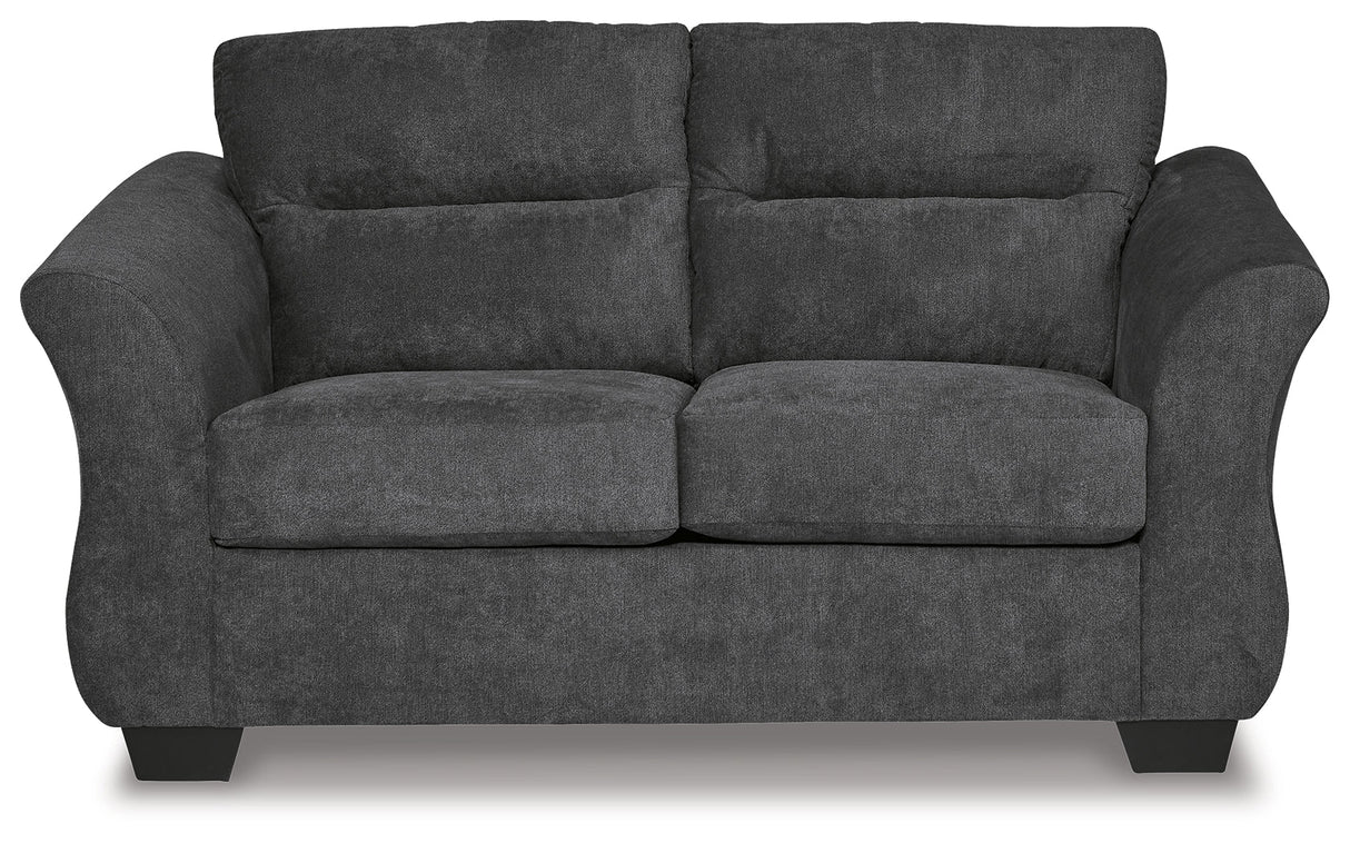 Miravel Gunmetal Loveseat