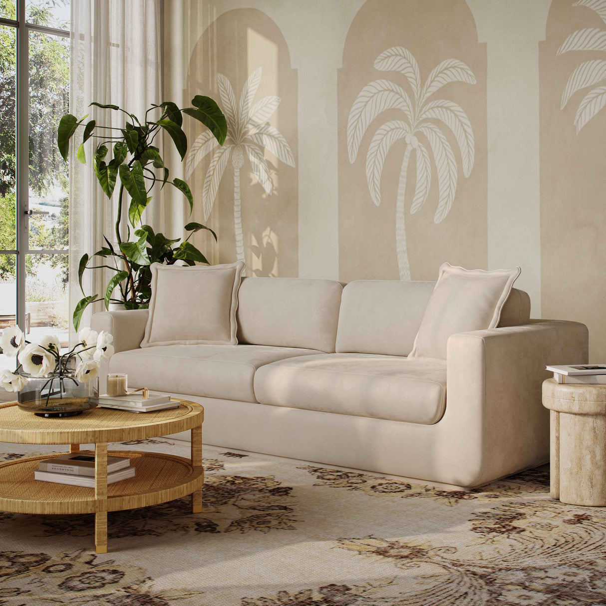 Miri Upcycled Washed Velvet Sofa by TOV Furniture at Eve Furniture