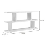 Miri White Small Shelf by Moe's Home at Eve Furniture